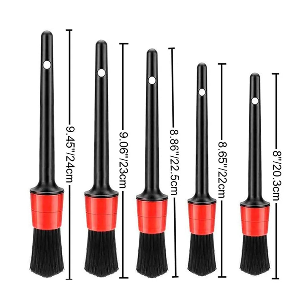 5-Piece Set Car Detailing Brushes - All Sizes